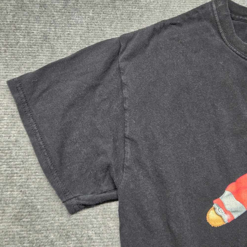Gildan Heavy Cotton Detroit Red Wing Teddy Bear Streetwear Graphic T Shirt Black - Picture 3 of 8